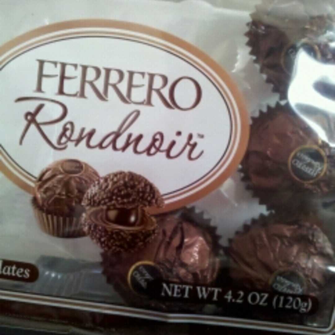 Calories in Ferrero Rondnoir Dark Chocolate and Nutrition Facts