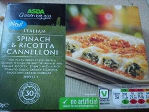 Asda Chosen By You Spinach & Ricotta Cannelloni