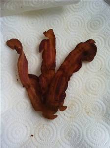Bacon (Cured, Pan-Fried, Cooked)