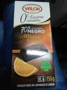 Valor Chocolate Negro 70% con Mousse de Naranja