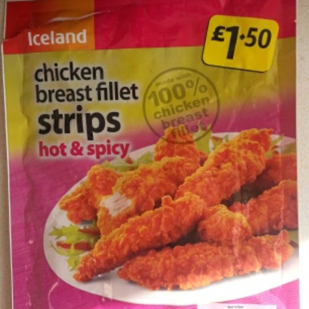 Iceland Chicken Breast Fillet Strips Hot & Spicy