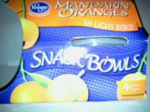 Kroger Mandarin Oranges Snack Bowl in Light Syrup
