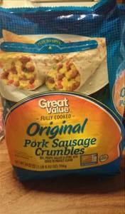 Great Value Original Pork Sausage Crumbles