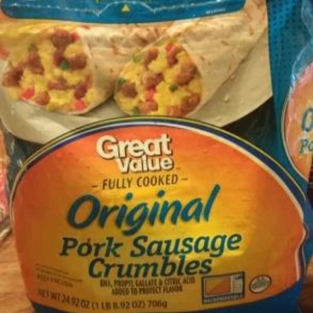 Great Value Original Pork Sausage Crumbles