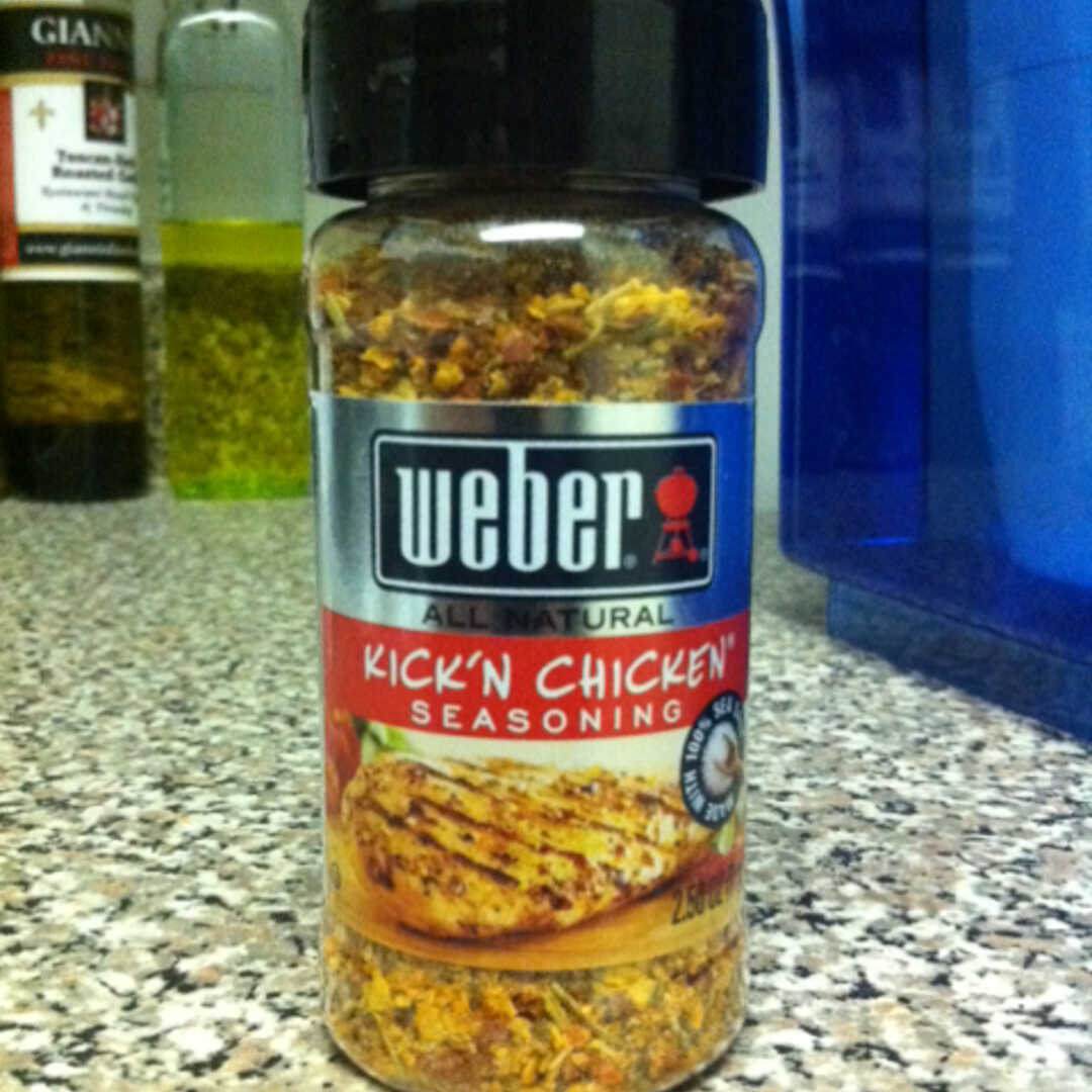 Calories in Weber Grill Creations Kick'n Chicken Seasoning and Nutrition  Facts