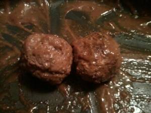 Meatballs with Breading and Gravy