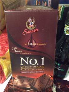 Sarotti No. 1 75% Edelbitter mit Kakaokernsplittern