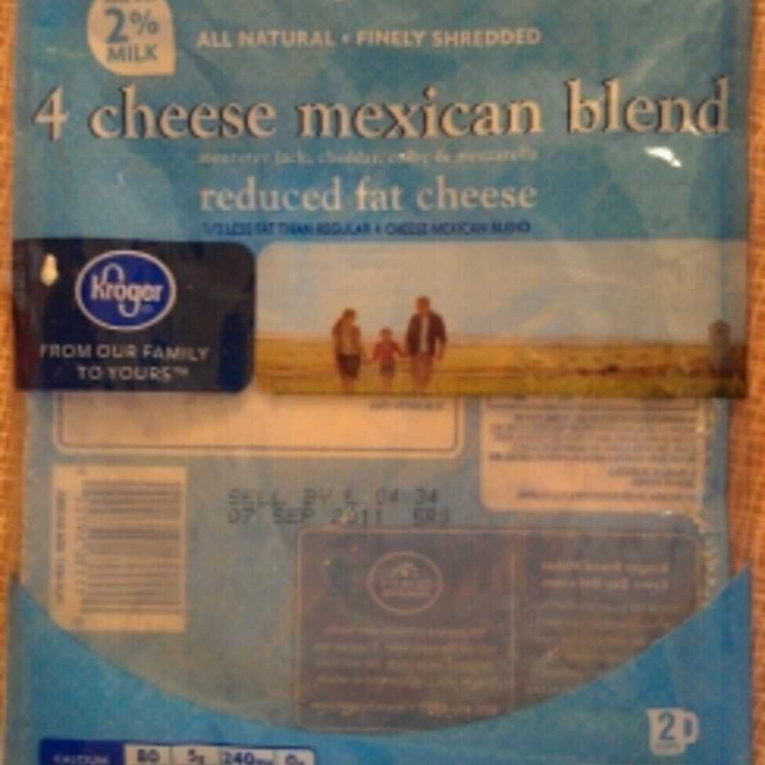 Kroger Reduced Fat 2% Milk Mexican 4 Cheese Blend