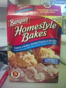 Banquet Homestyle Bakes - Country Chicken, Mashed Potatoes & Biscuits ...