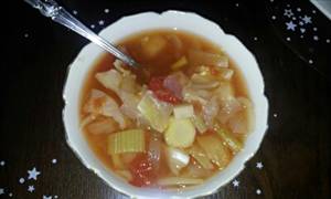 ベジタリアン野菜スープ（水で調理）