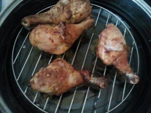 Chicken Leg Meat and Skin (Broilers or Fryers, Flour, Fried, Cooked)