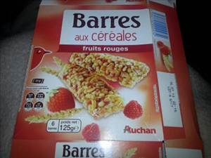 Auchan Barres aux Céréales Fruits Rouges