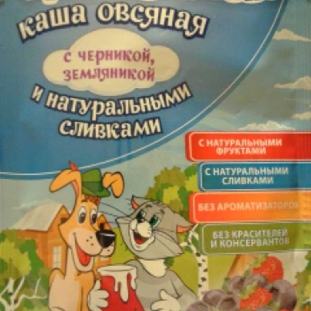 Простоквашино Каша Овсяная с Клубникой и Малиной