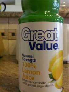 Great Value 100% Lemon Juice