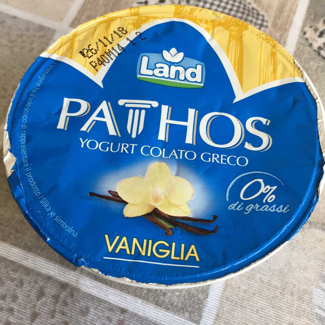 Calorie in Land Pathos Yogurt Colato Greco Vaniglia e Valori Nutrizionali