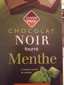 Leader Price Chocolat Noir Fourré Menthe