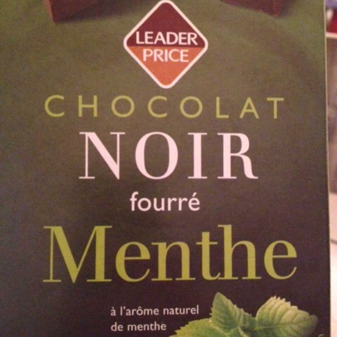 Leader Price Chocolat Noir Fourré Menthe