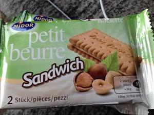 Midor Petit Beurre Sandwich Noisette