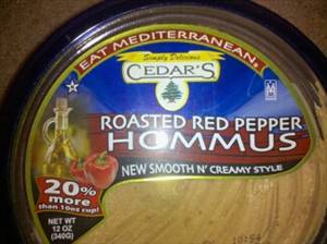Cedar's Roasted Red Pepper Hommus (Container)