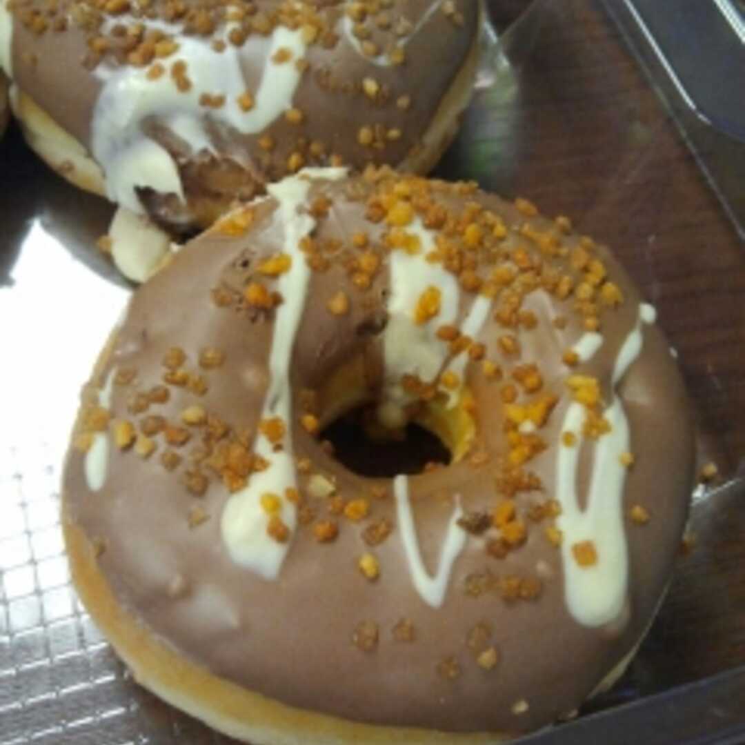 Donut mit Vanillepuddingfüllung