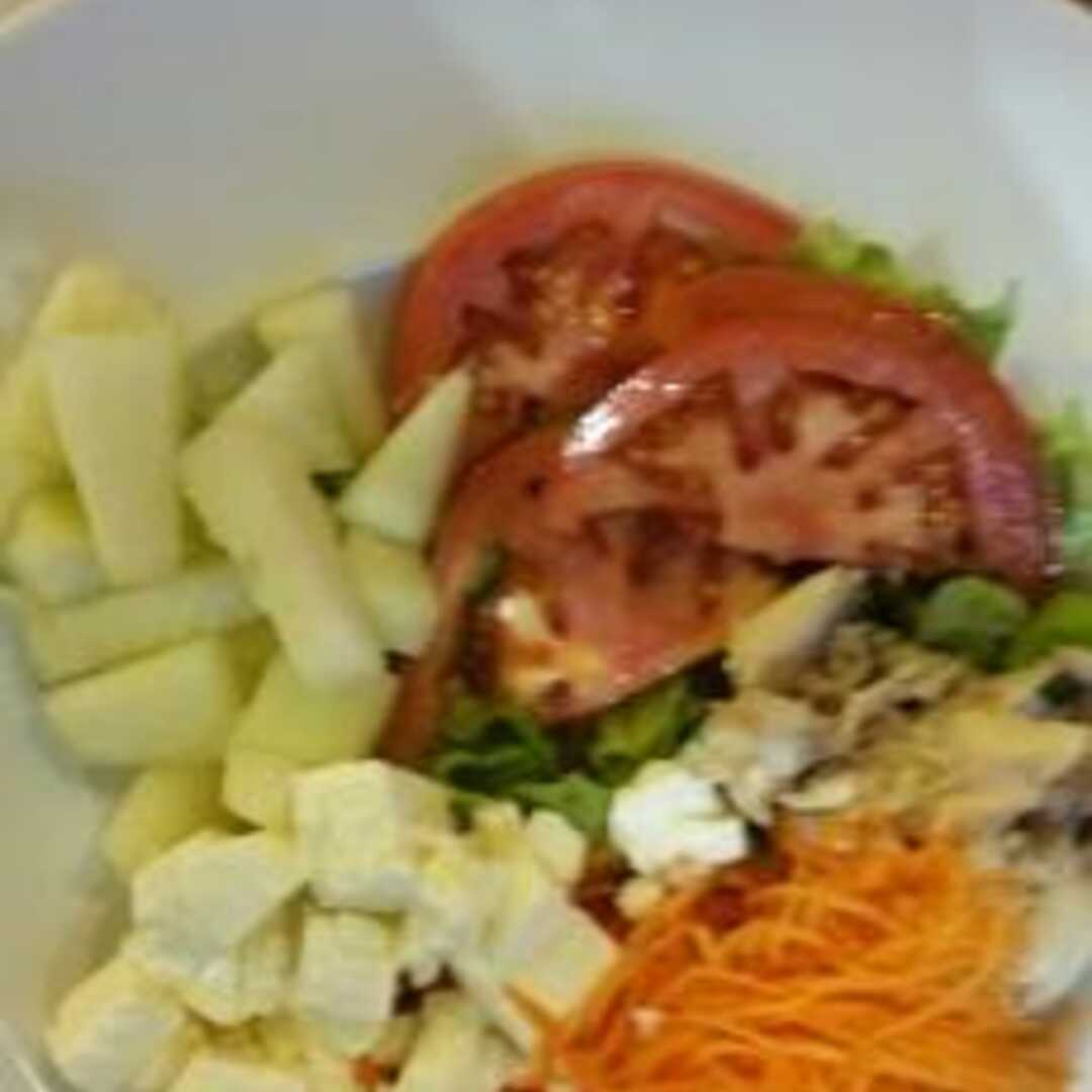 Salada Verde de Frango ou Peru (Frango e/ou Peru, Tomates e/ou Cenouras, Outros Vegetais)