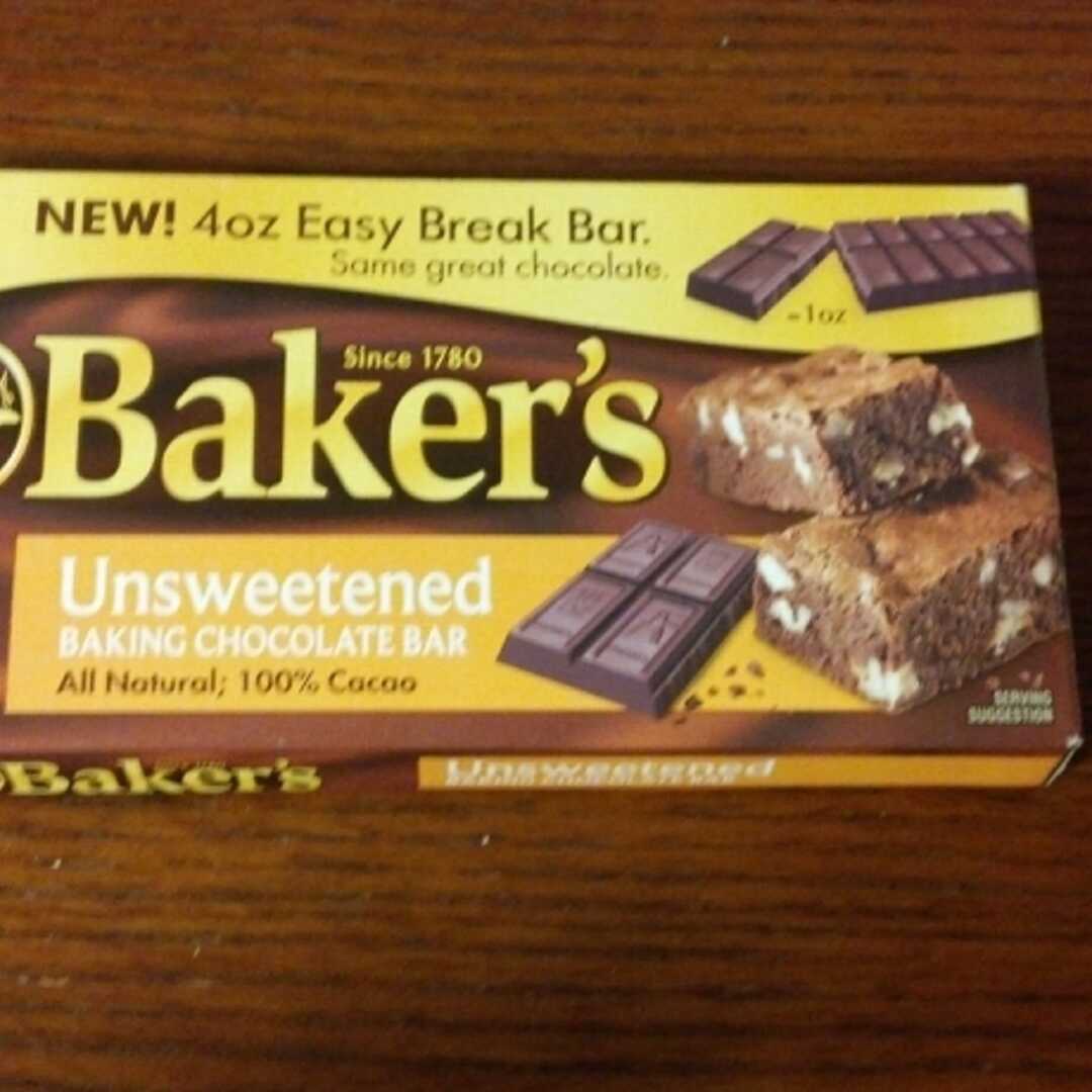 Baker's Unsweetened Baking Chocolate Bar