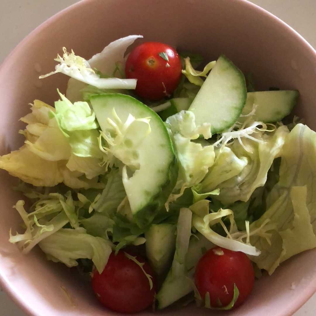 生菜沙拉（包括番茄和红萝卜以及各种蔬菜）