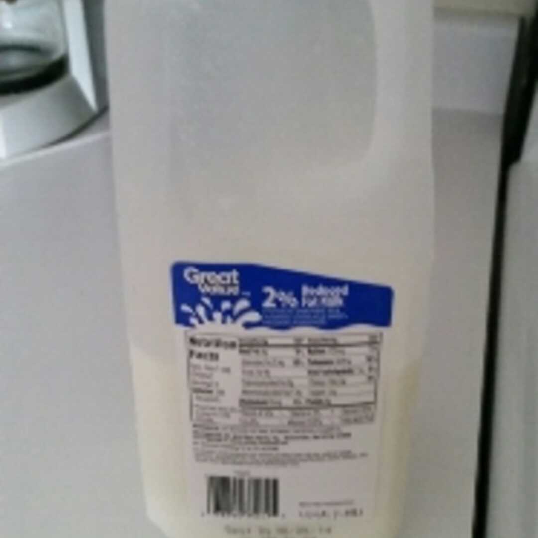 Great Value 2% Reduced Fat Milk