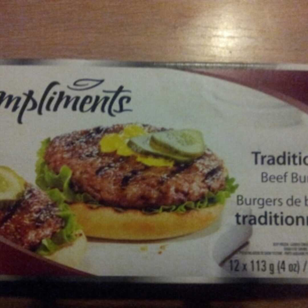 Compliments Traditional Beef Burger