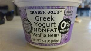 Trader Joe's Organic Greek Style Nonfat Yogurt - Vanilla