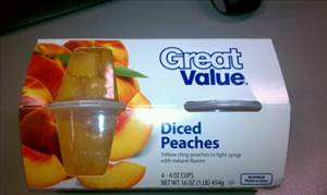 Great Value Fruit Selections Diced Peaches