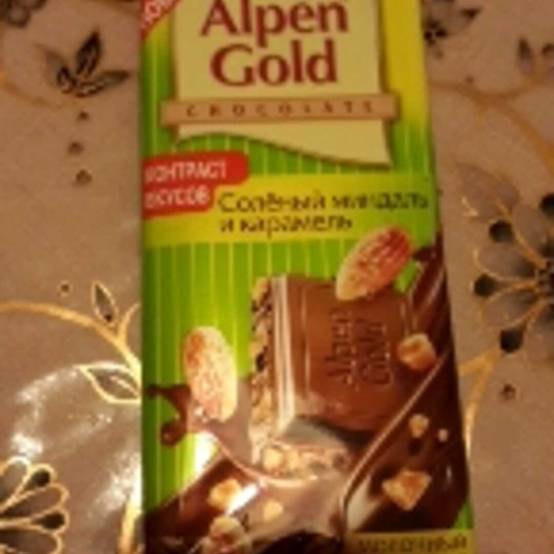 Alpen Gold Шоколад с Солёный Миндалем и Карамелью