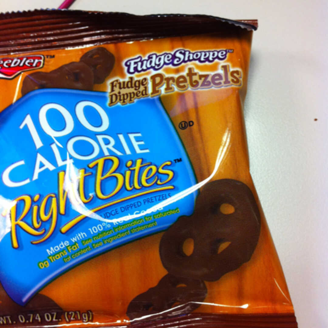 Keebler Right Bites Fudge Shoppe Fudge Dipped Pretzels 100 Calorie Pack