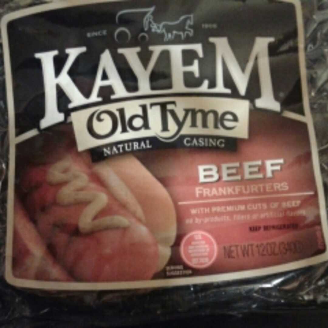 Kayem Old Tyme Natural Casing Beef Frankfurters