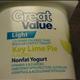 Great Value Light Nonfat Yogurt - Key Lime Pie