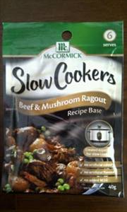 McCormick Beef & Mushroom Ragout Slow Cookers