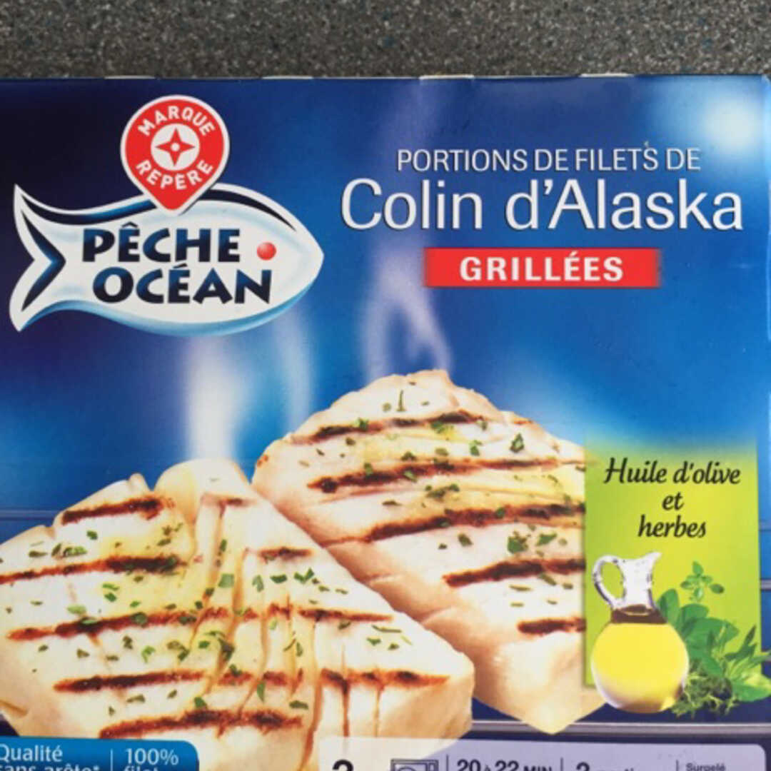 Pêche Océan Portions de Filets de Colin d'alaska Grillées