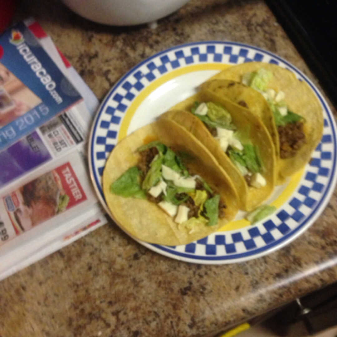 Taco or Tostada with Chicken or Turkey, Lettuce, Tomato and Salsa