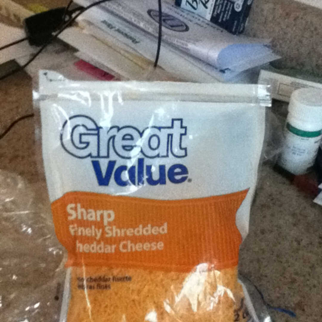 Great Value Finely Shredded Sharp Cheddar Cheese