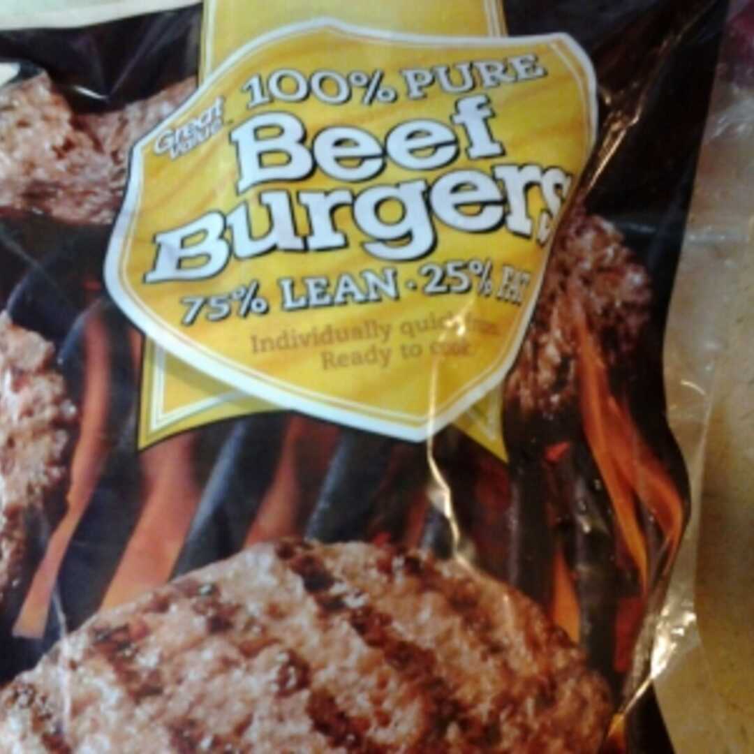 Great Value 100% Pure Beef Burgers