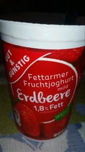 Gut & Günstig Fettarmer Fruchtjoghurt Mild - Erdbeere 1,8% Fett