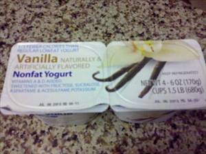 Vanilla or Lemon Yogurt (Nonfat with Low Calorie Sweetener)