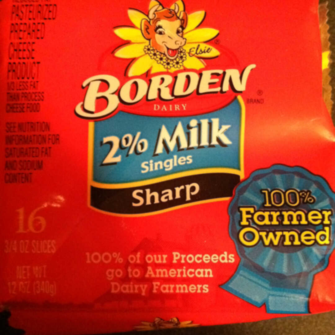 Borden 2% Milk Sharp Cheese Singles