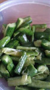Cucumber Salad with Oil and Vinegar