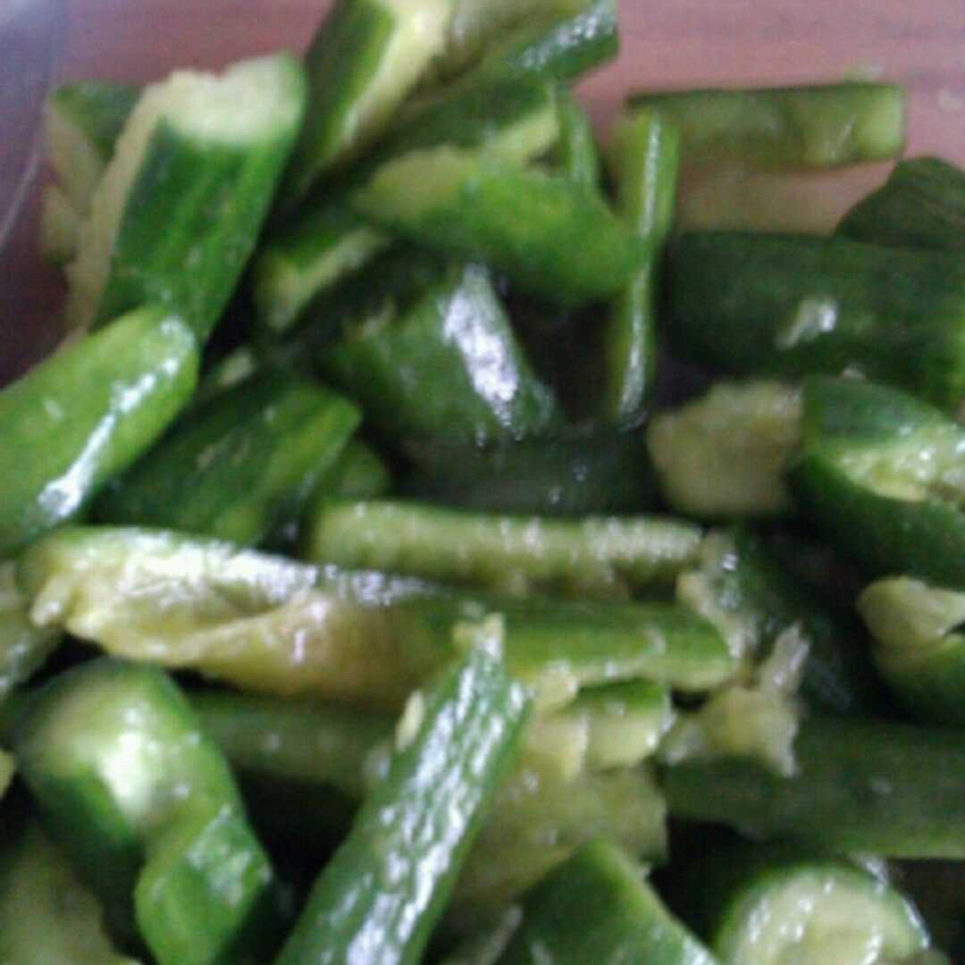 Cucumber Salad with Oil and Vinegar