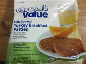 Great Value Fully Cooked Turkey Breakfast Patties