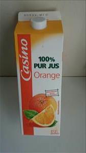 Casino 100% Pur Jus Orange avec Pulpe