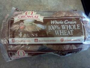 Oroweat 100% Whole Wheat Hamburger Buns
