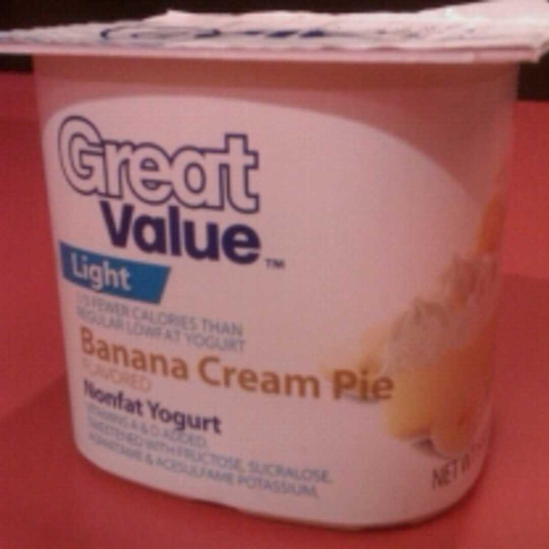 Great Value Light Fat Free Banana Cream Pie Yogurt