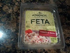 Athenos Reduced Fat Crumbled Feta Cheese with Basil & Tomato